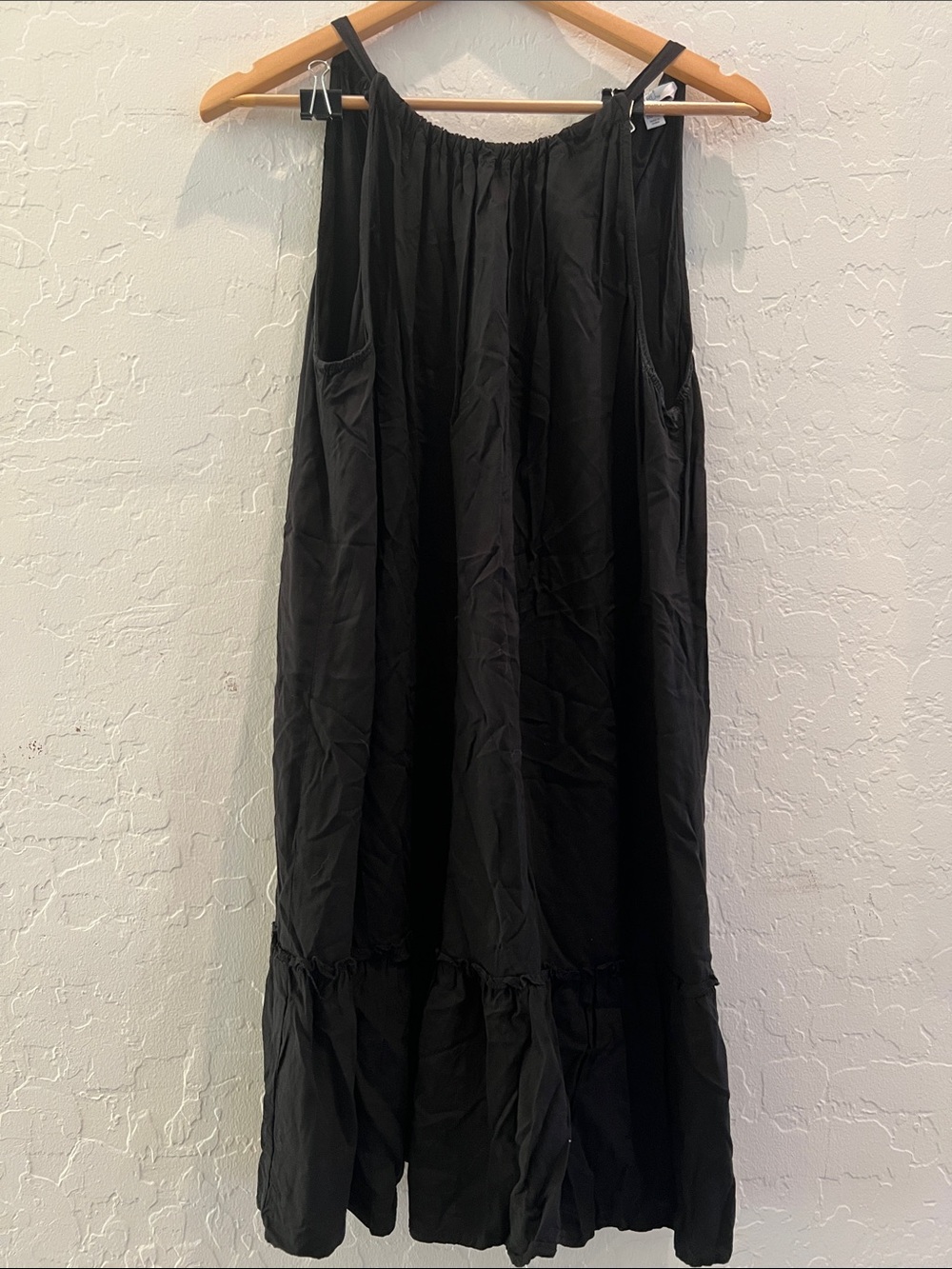 EUC SZ L Black Women's Short Sundress- Lightweight Flowing Style
